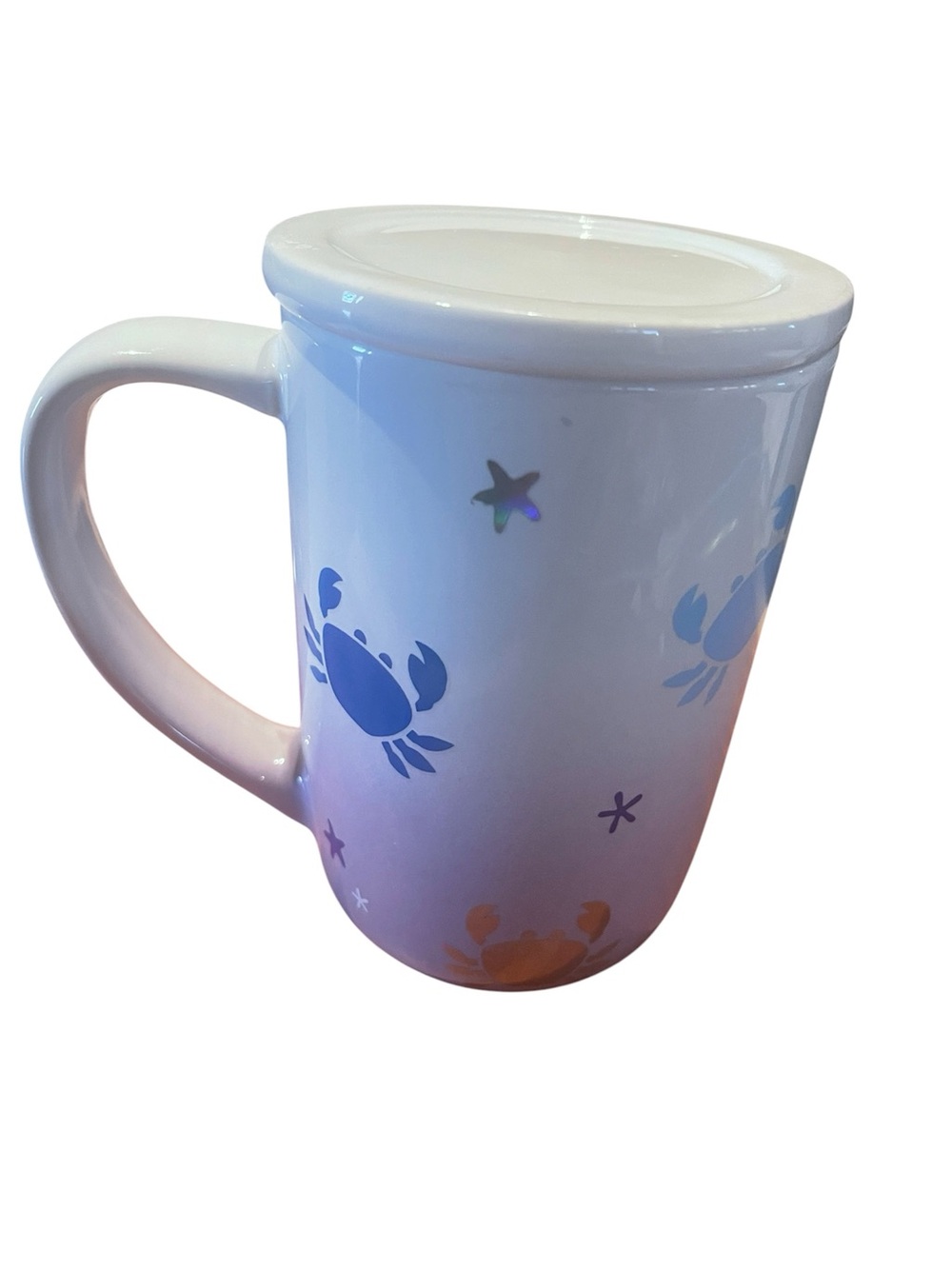 Rare retired David’s tea color changing Crab-Print Nordic mug